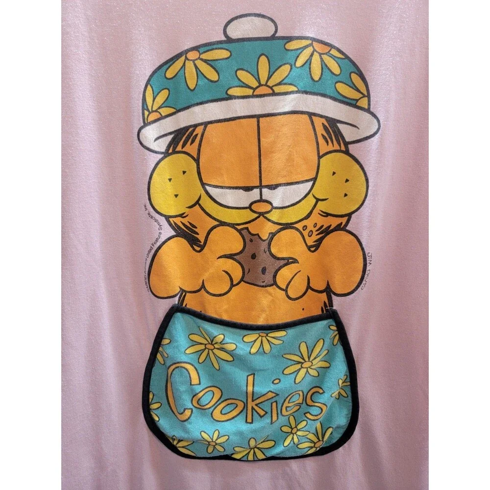 Vintage 1990s Flirts Cookie Pocket Garfield Graphic Sleep Shirt One Size - Picture 2 of 8